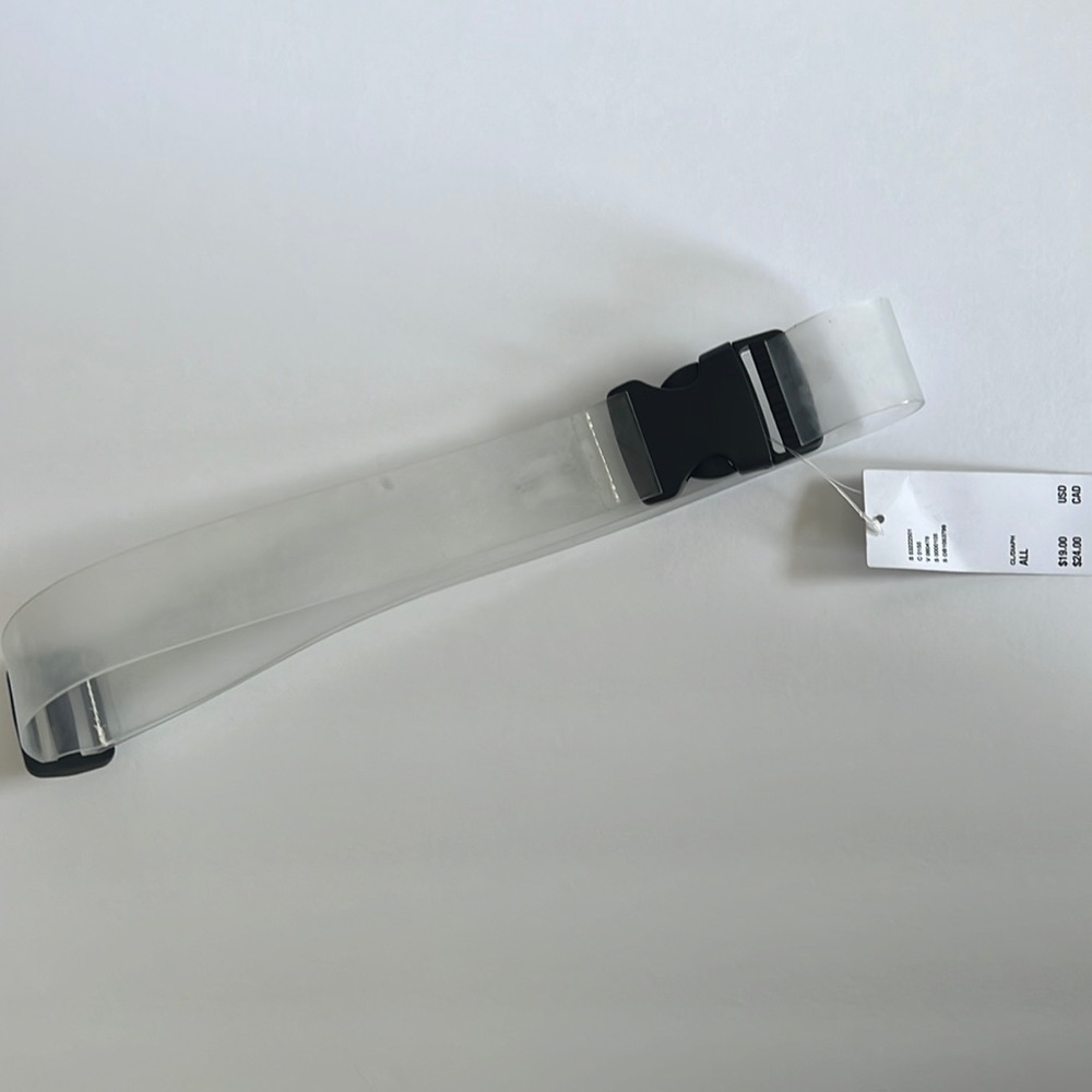 Brand new adjustable clear vinyl belt from Urban Outfitters.
